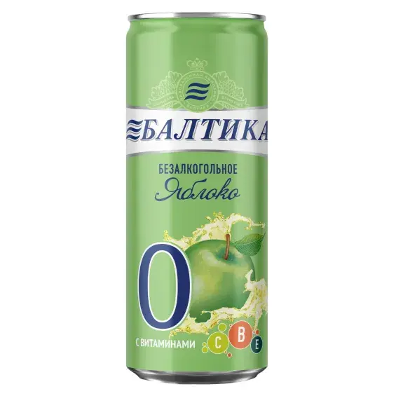 Без. алко. БАЛТИКА 0% Яблоко ж/б 0.33 л