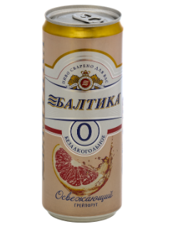 Без алко. БАЛТИКА 0% Грейпфрут жб 0.33 л